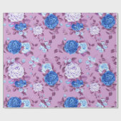 Aquarellfarbene Rose 18 Geschenkpapier (Flach)