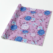 Aquarellfarbene Rose 18 Geschenkpapier (Ungerollt)