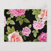 Aquarellfarbene Rose 20 Postkarte (Rückseite)