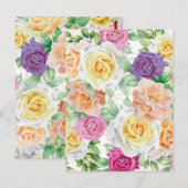 Aquarellfarbene Rose 27 Postkarte (Vorne/Hinten)