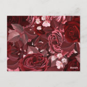 Aquarellfarbene Rose 35 Postkarte (Rückseite)