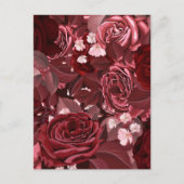 Aquarellfarbene Rose 35 Postkarte (Vorderseite)