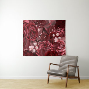 Aquarellfarbene Rose 35 Wandteppich