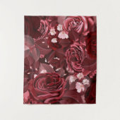 Aquarellfarbene Rose 35 Wandteppich (Vorderseite)