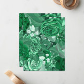 Aquarellfarbene Rose 36 Mitteilungskarte (Vorderseite/Rückseite Beispiel)