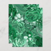 Aquarellfarbene Rose 36 Mitteilungskarte (Vorne/Hinten)