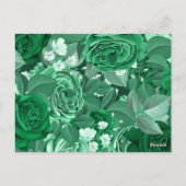 Aquarellfarbene Rose 36 Postkarte (Rückseite)