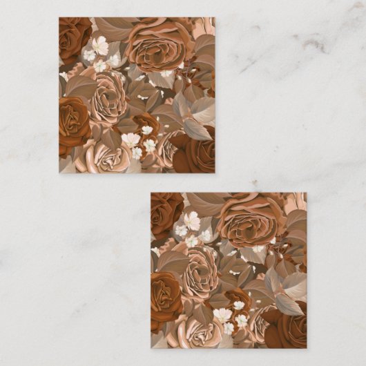 Aquarellfarbene Rose 37 Mitteilungskarte (Vorne/Hinten)