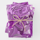 Aquarellfarbene Rose 38 Geschenkpapier Set (Beispiel)
