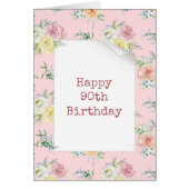 Aquarellfarbene Rose 90. Geburtstag (Vorne)