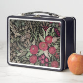 Aquarellfarbene Rose auf schwarzem Hintergrund, Aq Metall Brotdose (Beispiel)