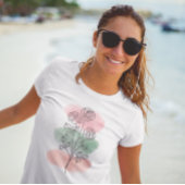 Aquarellfarbene Rose Blume pink - Fleurs aquarelle T-Shirt