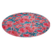 Aquarellfarbene Rose Blumenband Schneidebrett (Ecke)