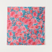 Aquarellfarbene Rose Blumenband Wandteppich (Vorderseite (Horizontal))