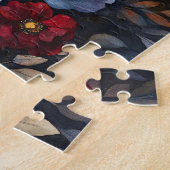 Aquarellfarbene Rose Bouquet Blätter farbenfroh Puzzle (Seite)