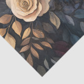 Aquarellfarbene Rose Bouquet Blätter Farbenfrohe D Seidenpapier (Detail)