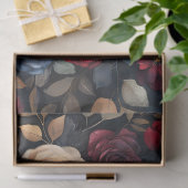 Aquarellfarbene Rose Bouquet Blätter Farbenfrohe D Seidenpapier (Geschenk)