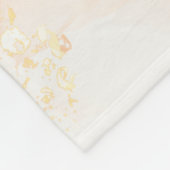 Aquarellfarbene Rose, die ich immer bei Ihnen bin Fleecedecke (Ecke)