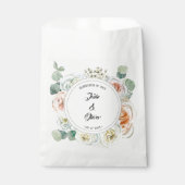 Aquarellfarbene Rose Feiern der Liebe mit Namen Geschenktütchen (Vorderseite)