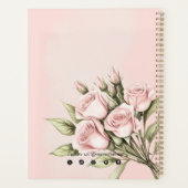 Aquarellfarbene Rose Flora Aromatherapie Essenziel Planer (Rückseite)