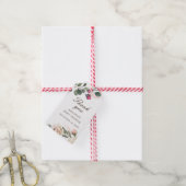 Aquarellfarbene Rose. Floral baby Dusche danke Geschenkanhänger (Mit Garn)