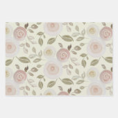 Aquarellfarbene Rose Geschenkpapier Set (Vorderseite 3)