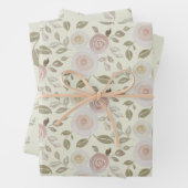 Aquarellfarbene Rose Geschenkpapier Set (Beispiel)