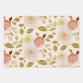 Aquarellfarbene Rose Geschenkpapier Set (Vorderseite 3)