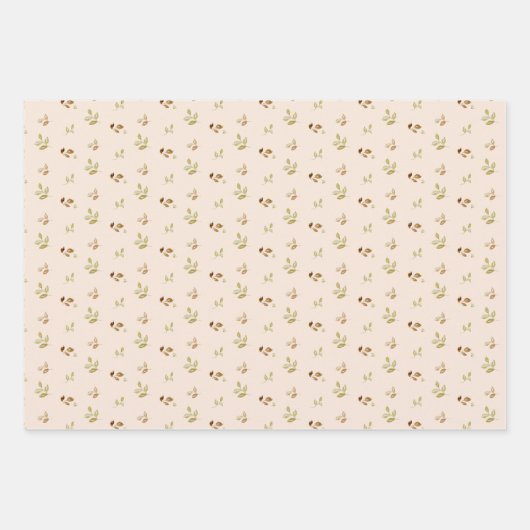 Aquarellfarbene Rose Geschenkpapier Set (Vorderseite 2)