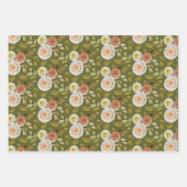 Aquarellfarbene Rose Geschenkpapier Set (Vorderseite)