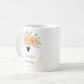 Aquarellfarbene Rose Graduierte Tasse (Vorderseite Links)