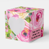 Aquarellfarbene Rose in rosa Glitzer Personalisier Geschenkschachtel (Vorderseite)