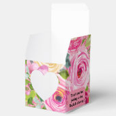 Aquarellfarbene Rose in rosa Glitzer Personalisier Geschenkschachtel (Geöffnet)