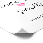 Aquarellfarbene Rose Liebe ist süß nehmen Sie eine Poster (Ecke)