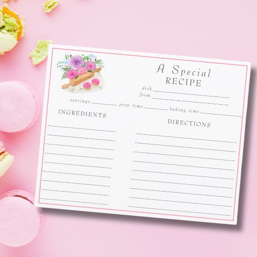 Aquarellfarbene Rose mit Button