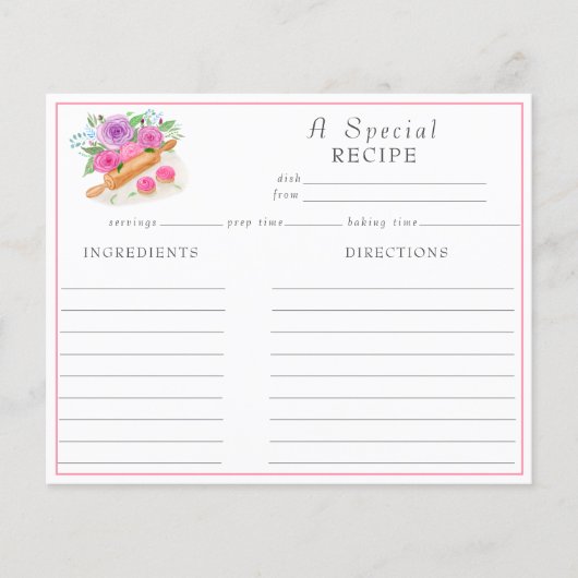 Aquarellfarbene Rose mit Button (Vorderseite)