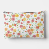 Aquarellfarbene Rose Personalisiert Reisen Zubehörtasche (Rückseite)