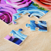 Aquarellfarbene Rose Puzzle (Seite)