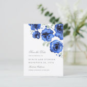 Aquarellfarbene Rose Romantische Save the Date Ankündigungspostkarte (Stehend Vorderseite)