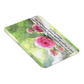 Aquarellfarbene Rose Römer 3:23 und 24 Magnet (Rechte Seite)