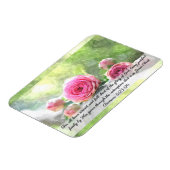 Aquarellfarbene Rose Römer 3:23 und 24 Magnet (Linke Seite)
