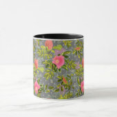 Aquarellfarbene Rose Rosa Blume botanischer Blumen Tasse (Zentrum)
