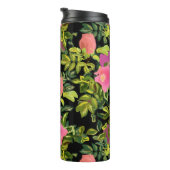 Aquarellfarbene Rose Rosa Blume botanischer Blumen Thermosbecher (Nach rechts gedreht)