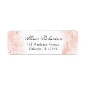 Aquarellfarbene Rose Rosa Rosa Glitzer (Vorne)