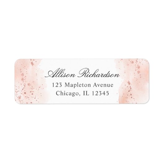 Aquarellfarbene Rose Rosa Rosa Glitzer (Vorne)