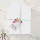 Aquarellfarbene Rose Rosa und Weißes Brautparty Geschenkanhänger (Mit Garn)