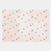 Aquarellfarbene Rose und Beeren mit Foliage Geschenkpapier Set (Vorderseite 2)