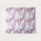 Aquarellfarbene Rose und Hydrangeas. Wandteppich (Vorderseite (Horizontal))