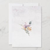 Aquarellfarbene Rose Weiße Lila Textur Einladung (Rückseite)