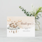 Aquarellfarbene rostige Farben trüben neun geschle Dankeskarte (Stehend Vorderseite)